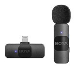 Boya By-V1 Condenser Lightning Kablosuz Yayıncı Siyah Yaka Mikrofon