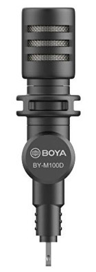 Boya By-M100D Condenser Lightning Kablolu Siyah El Mikrofon