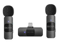 Boya By-V2 Condenser Lightning Kablosuz Yayıncı Siyah Yaka Mikrofon
