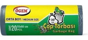 Lixo Ögem Orta Boy 55x60 cm Çöp Poşeti 5x20 Adet Mavi