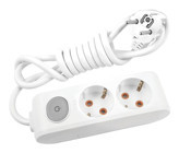 Viko Multi-Let 3500 W Kalın Topraklı 2'li 3 m Uzatma Kablosu Beyaz
