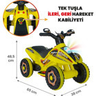 Uj Toys Safari 6 V Üstü Açık Tek Kişilik Akülü ATV Sarı
