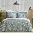 Karaca Home Evergreen Pamuk 160x220 cm Çarşaflı Çiçekli Tek Kişilik Nevresim Takımı Yeşil