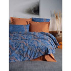 Cotton Box Tedric Pamuk 160x220 cm Çarşaflı Çiçekli Tek Kişilik Nevresim Takımı Tarçın