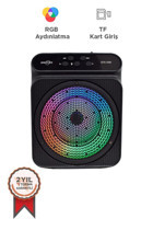 Torima GTS-1548 Radyolu Işıklı Siyah Bluetooth Hoparlör