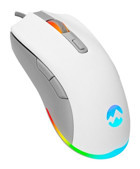 Everest Lumos RGB Yatay Makrolu Kablolu Beyaz-Gri Optik Gaming Mouse