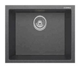 Luxell Lx -520 Eva Tekli 12 mm Granit Tezgah Altı Kare Lavabo Antrasit