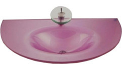 Vetrola Safir Tekli 80 cm Cam Asimetrik Lavabo Mor