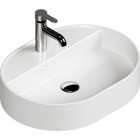 Aqua Bagno Bianzo Tekli 42 cm Seramik Tezgah Üstü Oval Lavabo Beyaz