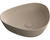 Vitra Plural 7812B474-0016 Tekli 47 cm Seramik Tezgah Üstü Çanak Lavabo Mat Bej