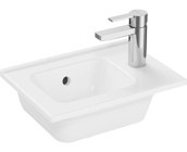 Vitra Mia 7460L003-0029 Tekli 40 cm Seramik Tezgah Altı Dikdörtgen Lavabo Beyaz