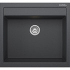 Luxell Lx -535 Riva Tekli 12 cm Granit Tezgah Üstü Kare Lavabo Antrasit