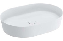 Bocchi Sottile Slim Line Country Tekli 55 cm Seramik Tezgah Üstü Oval Lavabo Mat Beyaz