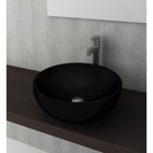 Bocchi Venezia 1119-005-0125 Klasik Tekli 45 cm Seramik Tezgah Üstü Çanak Lavabo Parlak Siyah