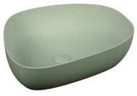 Vitra Outline 5991B420-0016 Tekli 56 cm Seramik Tezgah Üstü Asimetrik Lavabo Mat Bej