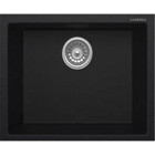 Luxell Lx -520 Eva Tekli 12 cm Granit Tezgah Üstü Kare Lavabo Siyah