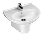 Turavit Polo Tekli 45 cm Seramik Tezgah Üstü Dikdörtgen Lavabo Beyaz