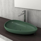Bocchi Etna 1114-027-0125 Klasik Tekli 58 cm Keratin Seramik Tezgah Üstü Çanak Lavabo Mat Yeşil