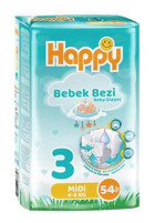 Happy 3 Numara Bantlı Bebek Bezi 54 Adet