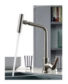 Sardıcı Premium Series İnox Spiralli Kuğu Çift Girişli Aç Kapa Eviye Bataryası Gümüş
