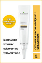 Herbaderm Torba ve Morluklara Karşı Tüm Ciltler için C Vitaminli Göz Çevresi Krem Tüp 2x15 ml