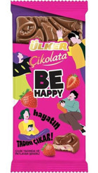 Ülker Be Happy Tablet Çilekli Patlayan Şekerli Sütlü Çikolata 88 gr 6 Adet