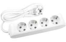 Avarson 3x1.5 TTR 3500 W Topraklı 4'lü 60 m Uzatma Kablosu Beyaz