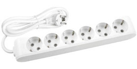 Avarson 3x1.5 TTR 3500 W Topraklı 5'li 3 m Uzatma Kablosu Beyaz