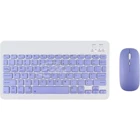 Apple iPad 6. Nesil 9.7" Sessiz Mor Kablosuz Klavye Mouse Seti