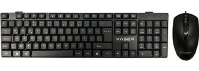 Xaser KM-881 Siyah Kablolu Klavye Mouse Seti