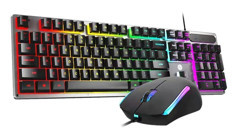 Hp KM300F Işıklı Gri Kablolu Klavye Mouse Seti