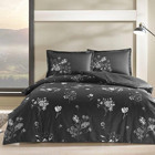 Taç Roxane Pamuk Saten 4 Mevsim 200 x 220 cm Çarşaflı Desenli Çift Kişilik Nevresim Takımı Siyah