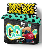 Helen George Teddy Cool Pamuklu 4 Mevsim 200 x 220 cm Çarşaflı Desenli Çift Kişilik Nevresim Takımı Çok Renkli