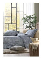 Özdilek Flor Espiral Ranforce 4 Mevsim 200 x 220 cm Çarşaflı Düz Çift Kişilik Nevresim Takımı Mavi