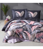 Clasy Hena V1 Pamuklu 4 Mevsim 220 x 230 cm Çarşaflı Desenli Çift Kişilik Nevresim Takımı Antrasit