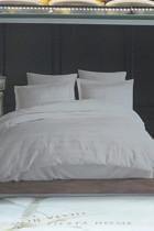 Fiesta Nev Geometric Pamuklu 4 Mevsim 200 x 220 cm Çarşaflı Desenli Çift Kişilik Nevresim Takımı Krem