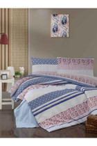 Mulberry Reina Pamuklu 4 Mevsim 200 x 220 cm Çarşaflı Desenli Çift Kişilik Nevresim Takımı Çok Renkli