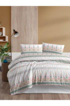 Mulberry Odense Pamuklu 4 Mevsim 200 x 220 cm Çarşaflı Çiçekli Çift Kişilik Nevresim Takımı Çok Renkli
