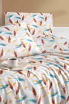 Mulberry Melisa Pamuklu 4 Mevsim 200 x 220 cm Çarşaflı Desenli Çift Kişilik Nevresim Takımı Çok Renkli