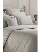 Sarev Sartoria Saten 4 Mevsim 200 x 220 cm Çarşaflı Düz Çift Kişilik Nevresim Takımı Gri