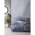 Cotton Box Bambu Pamuklu 4 Mevsim 200 x 220 cm Çarşaflı Çizgili Çift Kişilik Nevresim Takımı Mavi