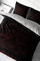 Monohome Baroque 3D Pamuklu 4 Mevsim 200 x 220 cm Çarşaflı Desenli Çift Kişilik Nevresim Takımı Çok Renkli