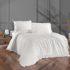 Schafer Benofisto Pamuklu 4 Mevsim 200 x 220 cm Çarşaflı Düz Çift Kişilik Nevresim Takımı Beyaz