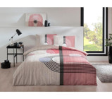 Taç Genç Modası Alex Pamuklu 4 Mevsim 200 x 220 cm Çarşaflı Desenli Çift Kişilik Nevresim Takımı Pembe