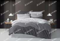 Minteks Wave Ranforce 4 Mevsim 200 x 220 cm Çarşaflı Desenli Çift Kişilik Nevresim Takımı Çok Renkli