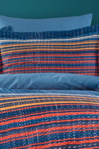 Varol Laura Home Linear Bambu Saten 4 Mevsim 200 x 220 cm Çarşaflı Desenli Çift Kişilik Nevresim Takımı Çok Renkli