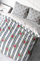 Monohome Ribbon Flowers Naturel Pamuklu 4 Mevsim 200 x 220 cm Çarşaflı Desenli Çift Kişilik Nevresim Takımı Çok Renkli