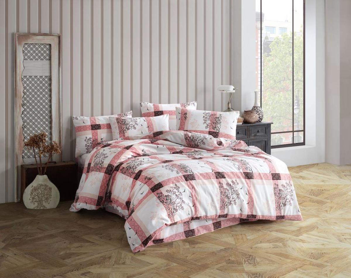 Nevresim Dünyası Altay Ranforce 4 Mevsim 200 x 220 cm Çarşaflı Desenli Çift Kişilik Nevresim Takımı Çok Renkli