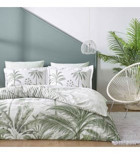 Linens Grace Saten 4 Mevsim 200 x 220 cm Çarşaflı Desenli Çift Kişilik Nevresim Takımı Yeşil