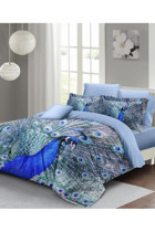 Monohome Pauw Pamuk Saten 4 Mevsim 200 x 220 cm Çarşaflı Desenli Çift Kişilik Nevresim Takımı Çok Renkli